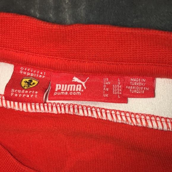 Large Red Puma Ferrari Scuderia Shortsleeve with Brand Patches - Picture 5 of 5
